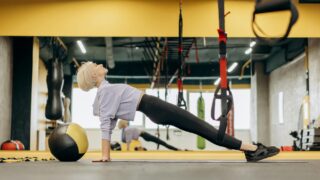 woman doing stretching exercise