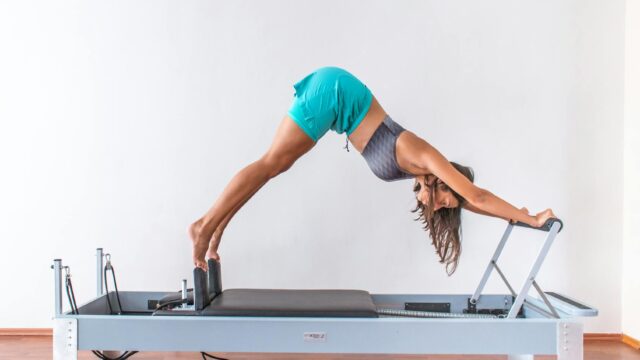 woman doing pilates exercise
